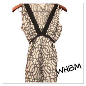 White House Black Market Sleeveless 100% Silk Sz S Tank Tie Back Top Blouse